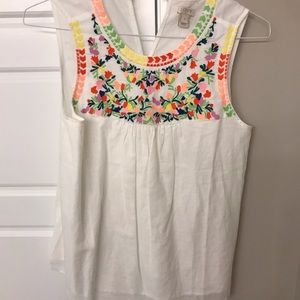 Jcrew factory women’s embroidered floral tank top